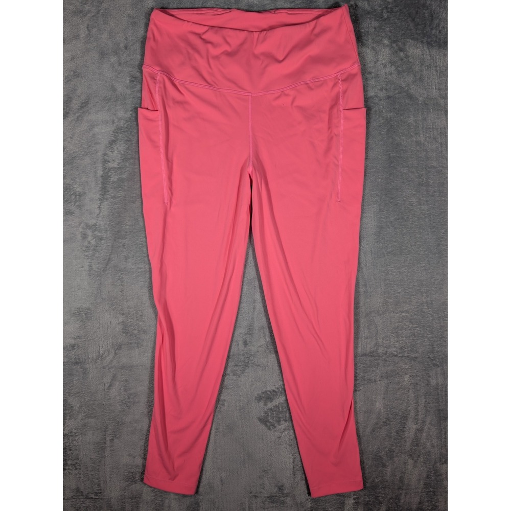 Baleaf Leggings Womens Extra Large XL Pink High Waisted Yoga Pants‎ Side Pockets